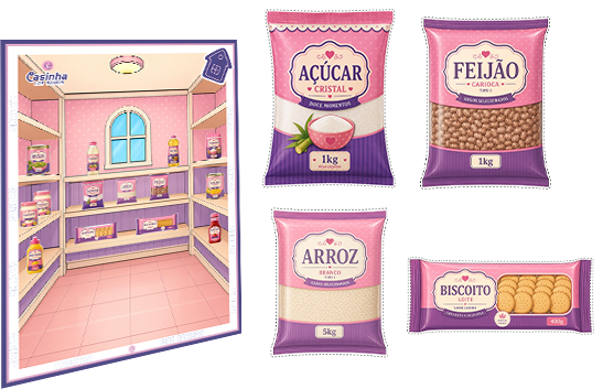 Dispensa com rótulos de alimentos para ler